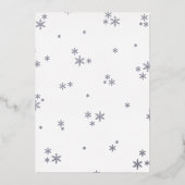 Kleine bundel vrolijk kerstBaby shower echt Folie Uitnodiging (Achterkant)