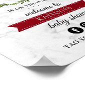 Kleine bundel vrolijk kerstfeest Baby shower welko Poster (Hoek)