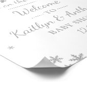 Kleine bundel vrolijk kerstfeest Baby shower welko Poster (Hoek)