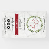 Kleine bundel vrolijk kerstfeest Baby shower welko Spandoek (Horizontaal)