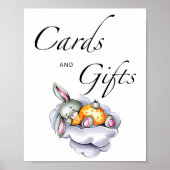 Kleine bunny cards en cadeaubord poster (Voorkant)