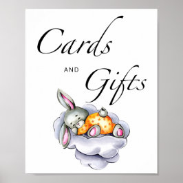 Kleine bunny cards en cadeaubord poster