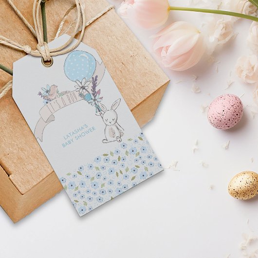 Kleine Bunny en ballon zijn een Label van padvinde Cadeaulabel