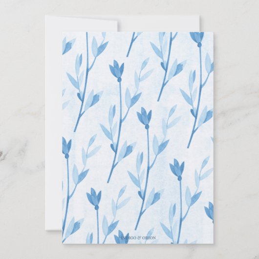 Kleine Bunny Gender onthullen Uitnodiging, hij of Kaart (Achterkant)