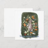 Kleine bunny met bloemen illustratie (Voorkant / Achterkant)