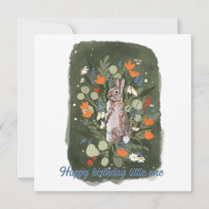 Kleine bunny met bloemen illustratie