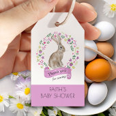 Kleine Bunny Rabbit in Cute Flowers Dank je Cadeaulabel