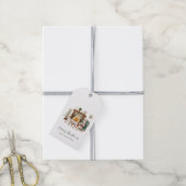 Kleine Bunny Snuggable Fireplace kerstboom Cadeaulabel (Met Touw)