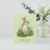 kleine bunny waterverf briefkaart (Staand voorkant)