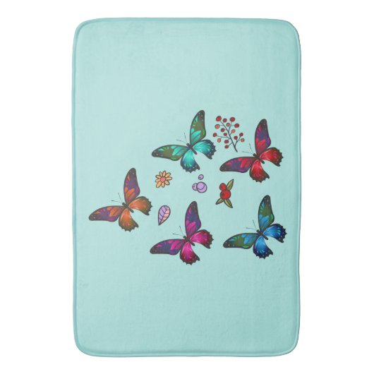  kleine Butterflies Badmat (Voorkant Verticaal)