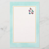  kleine Butterflies Briefpapier (Voorkant)