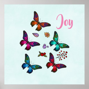 kleine Butterflies Joy Poster