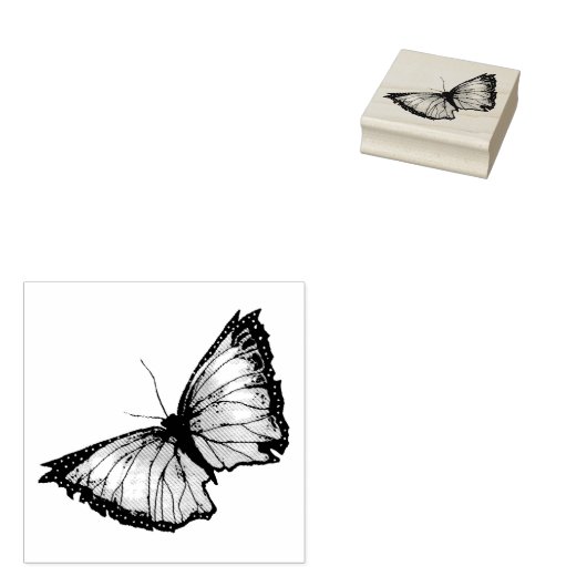 Kleine Butterfly Rubber Stamp Rubberstempel (Gestempeld)