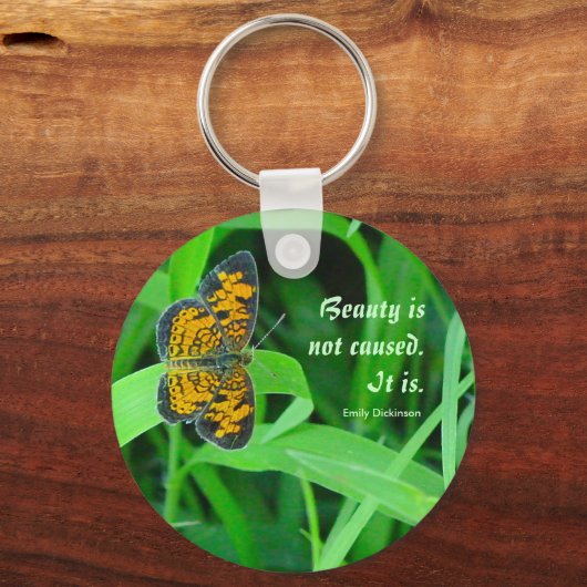 Kleine Butterfly-Sleutelhanger Sleutelhanger (Achterkant)