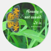 Kleine Butterfly-Sticker Ronde Sticker (Voorkant)