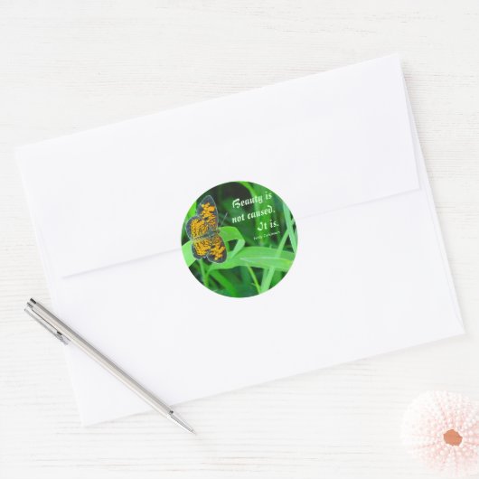 Kleine Butterfly-Sticker Ronde Sticker (Envelop)