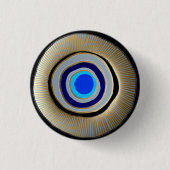 Kleine Button/ Grieks boze oog Ronde Button 3,2 Cm (Voorkant)