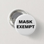 Kleine Button met maskervrijstelling (Voorkant /achterkant)