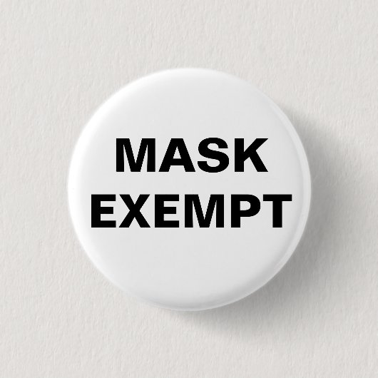 Kleine Button met maskervrijstelling (Voorkant)