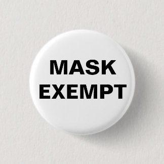 Kleine Button met maskervrijstelling