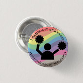 Kleine Button - Wetenschapssupporter (Voorkant /achterkant)