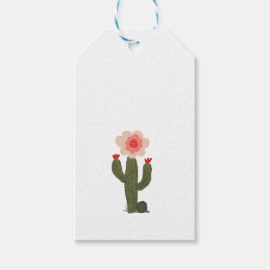 Kleine cactus cadeaulabel (Voorkant)