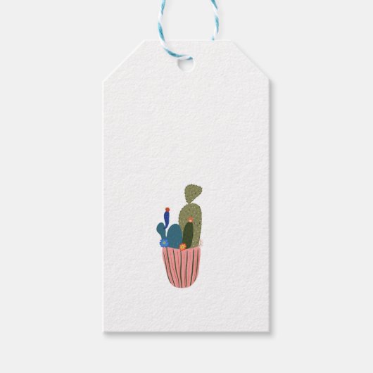 Kleine cactus cadeaulabel (Voorkant)
