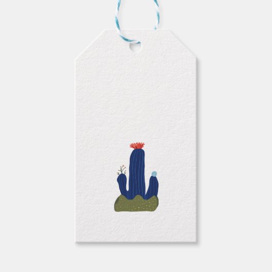 Kleine cactus cadeaulabel (Voorkant)