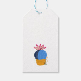 Kleine cactus cadeaulabel