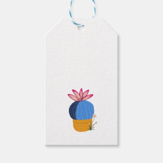 Kleine cactus cadeaulabel (Voorkant)