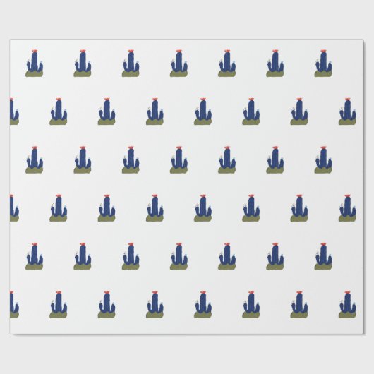 Kleine cactus cadeaupapier (Vlak)