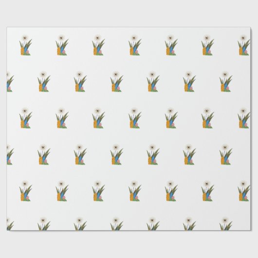 Kleine cactus cadeaupapier (Vlak)