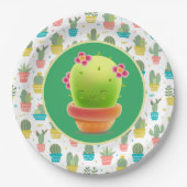 Kleine Cactus Papieren Bordje (Voorkant)