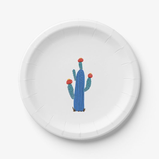 Kleine cactus papieren bordje (Voorkant)