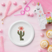 Kleine cactus papieren bordje (Feest)