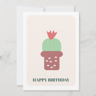 Kleine Cactus Plant Verjaardagskaart Kaart