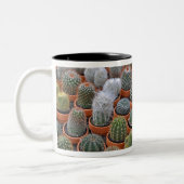 Kleine cactus-planten tweekleurige koffiemok (Links)