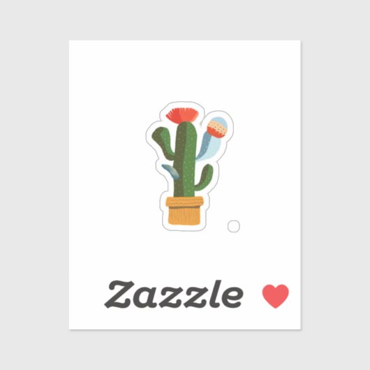 Kleine cactus sticker (Vel)