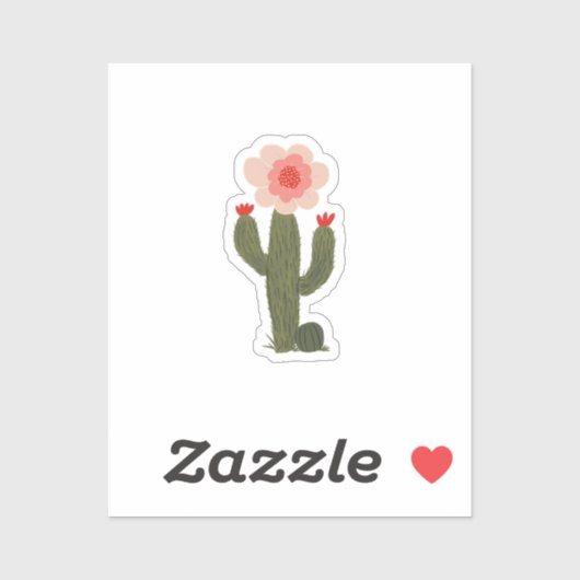 Kleine cactus sticker (Vel)