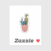 Kleine cactus sticker (Vel)