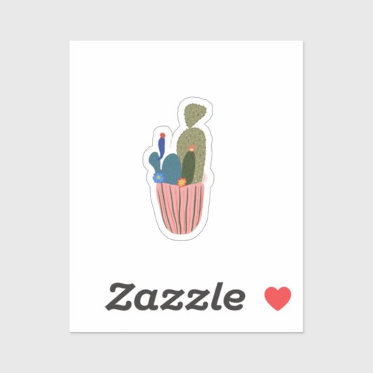 Kleine cactus sticker (Vel)