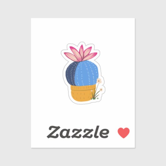Kleine cactus sticker (Vel)