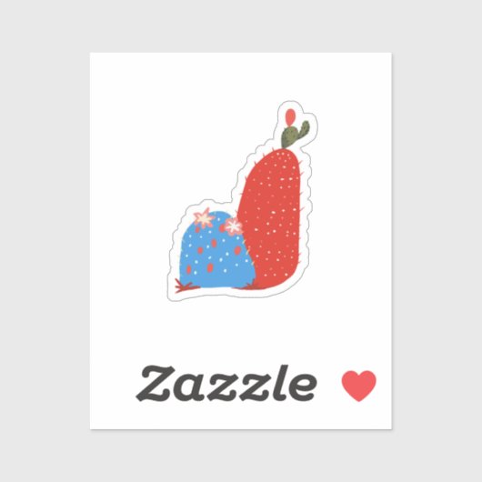 Kleine cactus sticker (Vel)