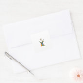 Kleine cactus vierkante sticker (Envelop)