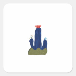 Kleine cactus vierkante sticker