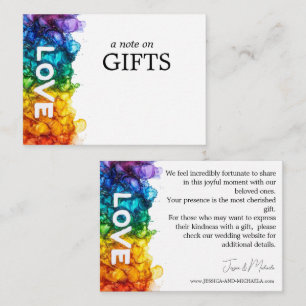 🌈 Kleine Cadeaubon LGBTQ met liefde geschilderd Informatiekaartje
