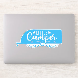 Kleine Camper, Blauwe Caravan, Schattigee Trailer Sticker