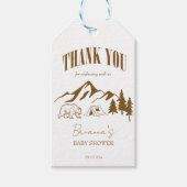 Kleine camper boho baby shower gepersonaliseerde g cadeaulabel (Voorkant)