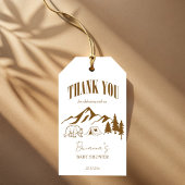 Kleine camper boho baby shower gepersonaliseerde g cadeaulabel