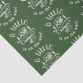 Kleine camper is onderweg naar het baby shower tissuepapier (Detail)